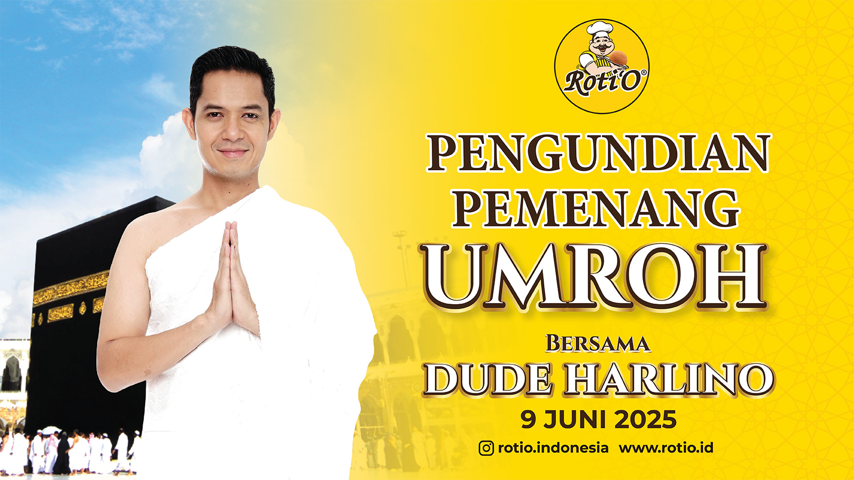 Program UMROH Bersama Dude Harlino untuk 60 Orang Pemenang